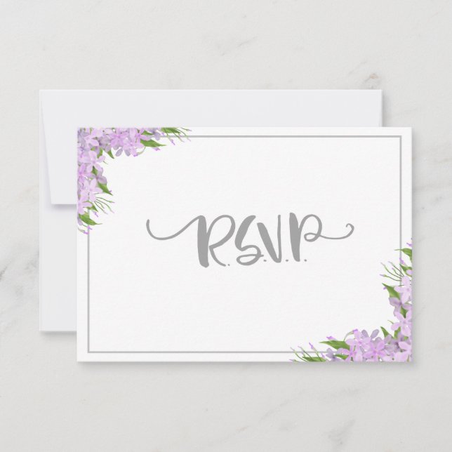 Wisteria Wedding RSVP Card (Front)