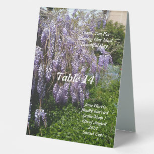 Wisteria Wedding  Tabletop Signs