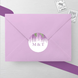 Wisteria Wonder Wedding Classic Round Sticker