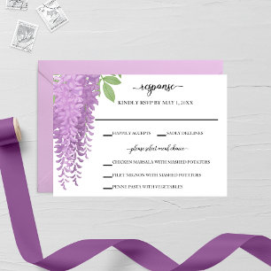 Wisteria Wonder Wedding RSVP Card