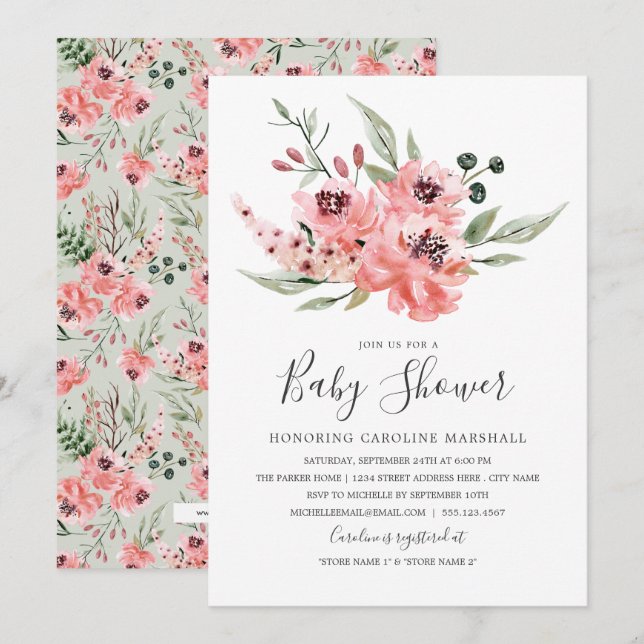 Wistful | Baby Shower Invitation (Front/Back)