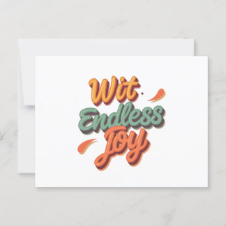 Wit endless joy  postcard