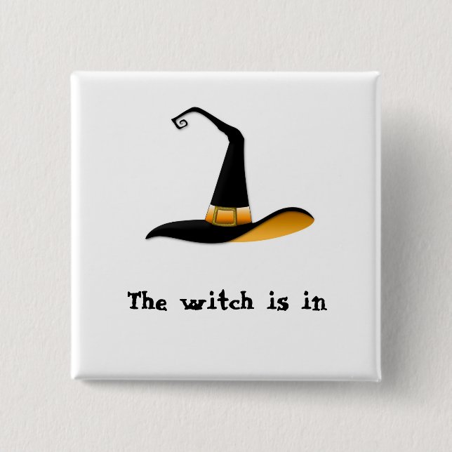 Witch 15 Cm Square Badge (Front)