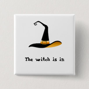 Witch 15 Cm Square Badge