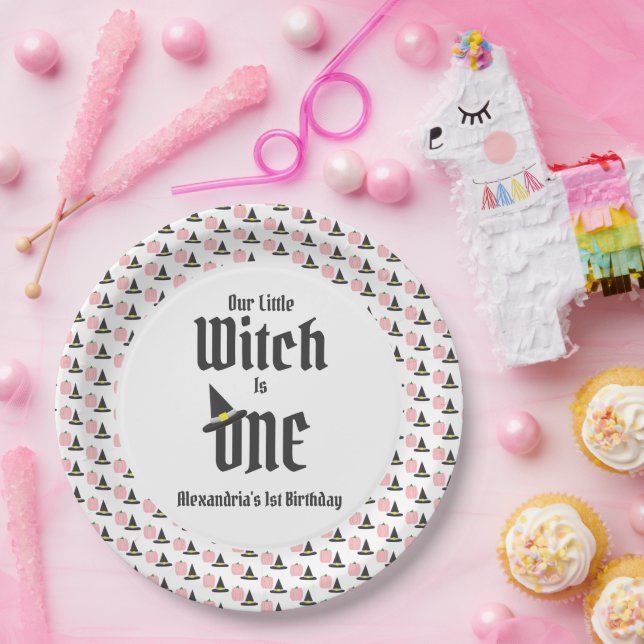 Witch 1st Birthday Paper Plate (Party)