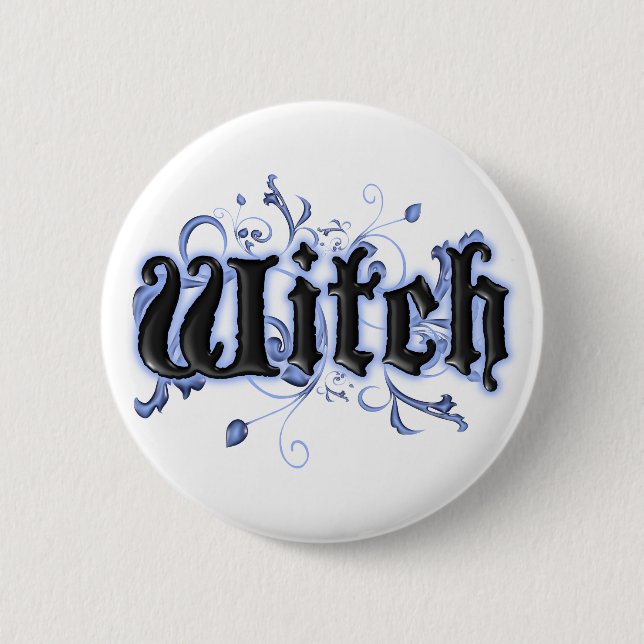 Witch 6 Cm Round Badge (Front)