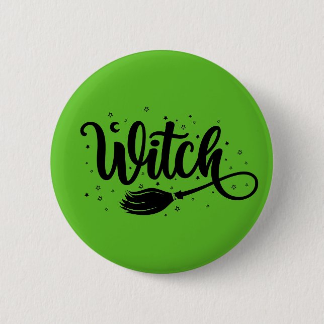 Witch 6 Cm Round Badge (Front)
