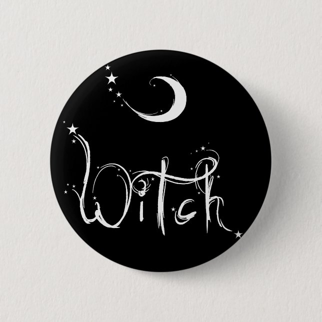 Witch 6 Cm Round Badge (Front)