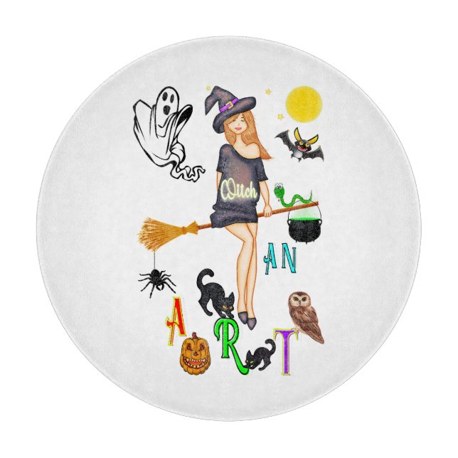 Witch An Art Cutting Board (Front)