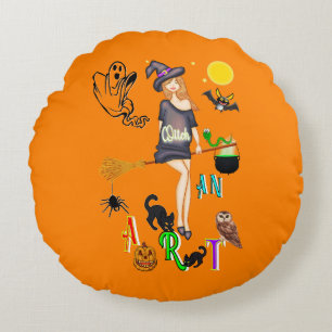 Witch An Art Round Cushion