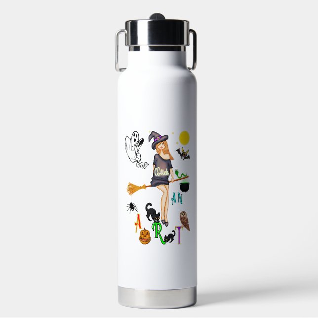 Witch An Art Water Bottle (Front)