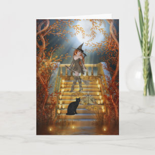 Witch an Spell Book Card