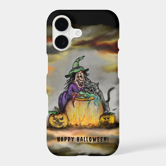 Witch and black Cat, Happy Halloween! (Back)