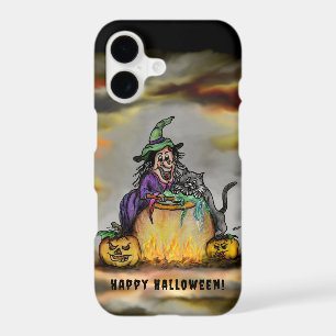 Witch and black Cat, Happy Halloween!