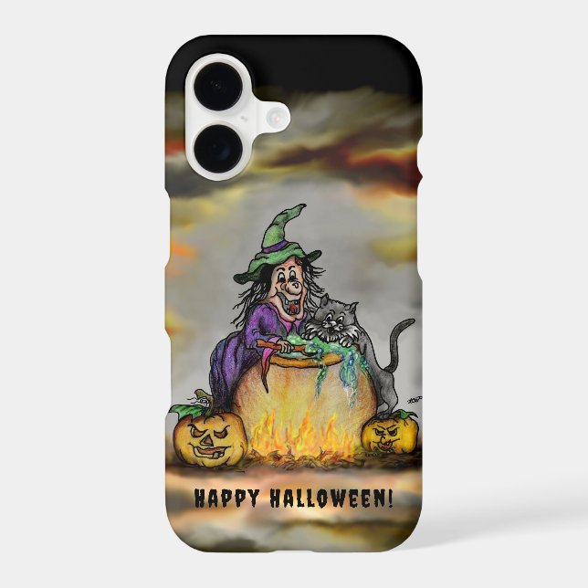 Witch and black Cat, Happy Halloween! (Back)