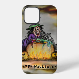 Witch and black Cat, Happy Halloween! iPhone 12 Pro Case