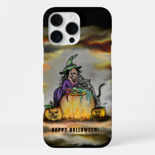 Witch and black Cat, Happy Halloween! iPhone 16 Pro Max Case