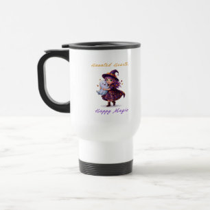 Witch and Boo Besties Cute Halloween Magic Travel Mug