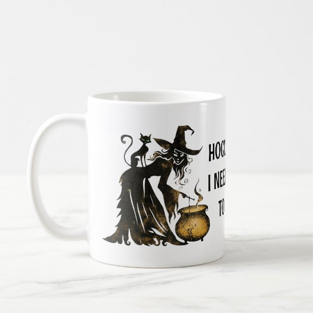 Witch and Cat Coffee Mug (Left)