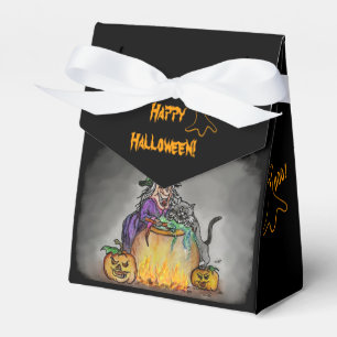 Witch and cat, Happy Halloween! Favour Box