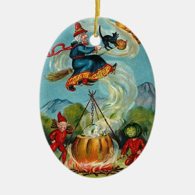 Witch and Imps Ornament (Front)