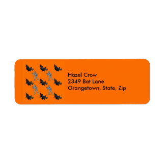 Witch and Mummy Pattern Halloween Address Labels