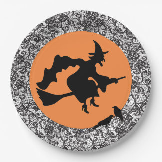 WITCH AND OLD LACE PAPER PLATE