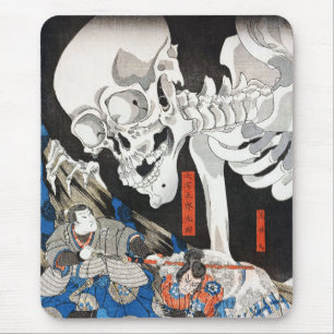 Witch and the Skeleton Spectre, Utagawa Kuniyoshi Mouse Mat