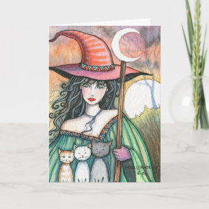 Witch and Trio Card by Molly Harrison