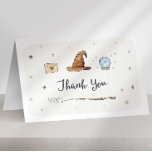 Witch and Wizard Thank You Card<br><div class="desc">Personalised note inside wizard thank you card.</div>