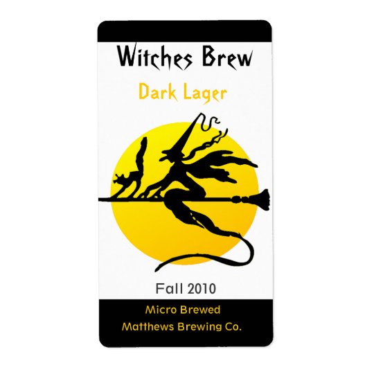 Witch and Yellow Moon Bottle Labels