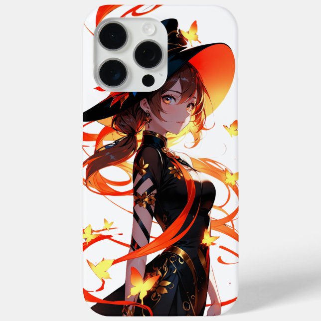 🔥 Witch Anime & Fire Butterflies🦋 Case-Mate iPhone Case (Back)