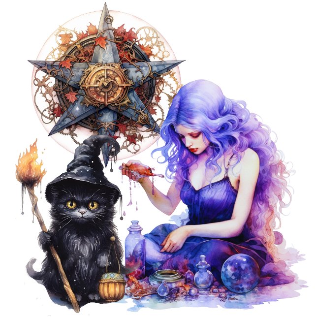 Witch Apothecary Poster (Alchemy of Knowledge, Artistry of Spells: Witch Lab Awaits Your Discovery.)