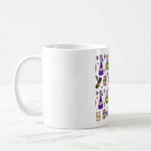 Witch Apothecary Potion Jars Halloween Pattern Coffee Mug