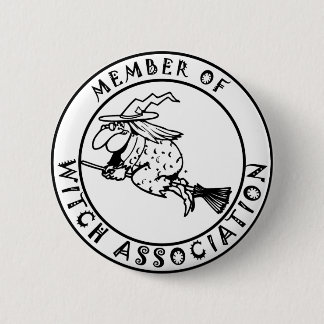 Witch association 6 cm round badge