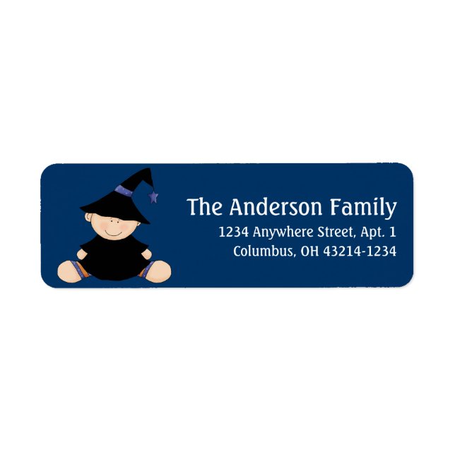 Witch Baby First Halloween Return Address Label (Front)