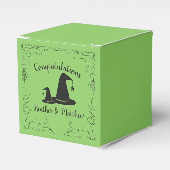 Witch Baby Shower Halloween Favour Box (Front Side)