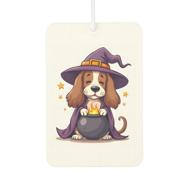 Witch Basset Brew Car Air Freshener (Front)