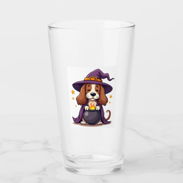 Witch Basset Brew Glass (Front)