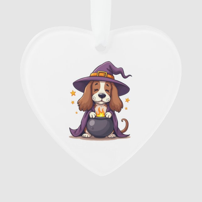Witch Basset Brew Ornament (Front)
