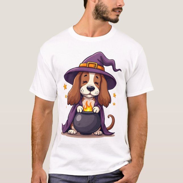 Witch Basset Brew T-Shirt (Front)