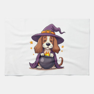 Witch Basset Brew Tea Towel