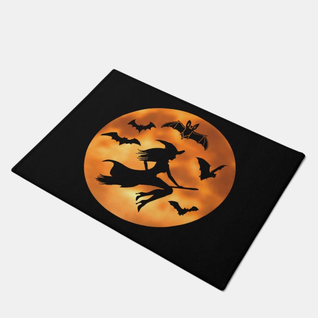 Witch Bats Moon  Doormat (Angled)