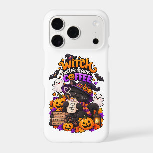 Witch Better Have Coffee Cute Halloween Cat iPhone