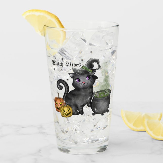 Witch Black Cat | Witch Vibes Glass (Front Ice)
