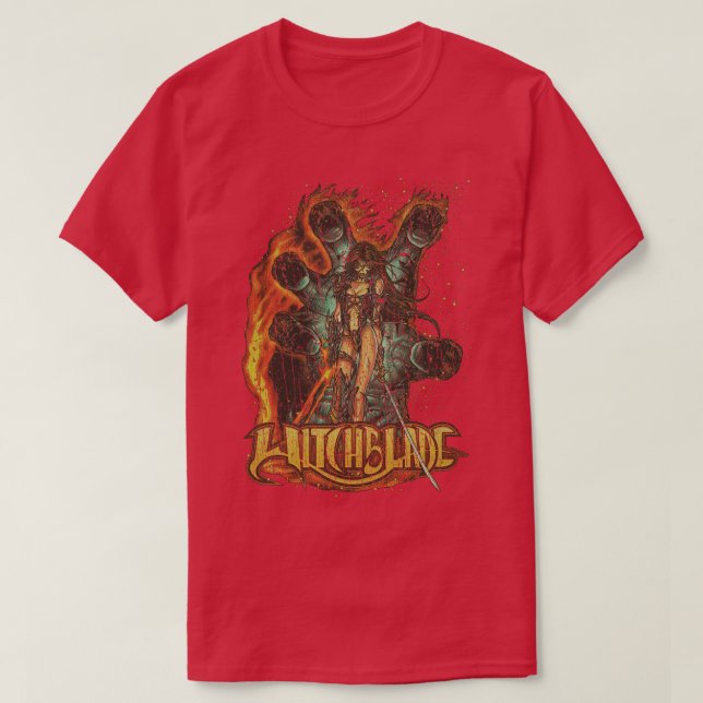 Witch Blade Burning Hand 99 T-Shirt (Design Front)