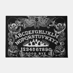 Witch Board Black Door Mat
