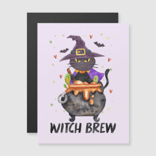 Witch Brew – Halloween Witch Cat in a Cauldron