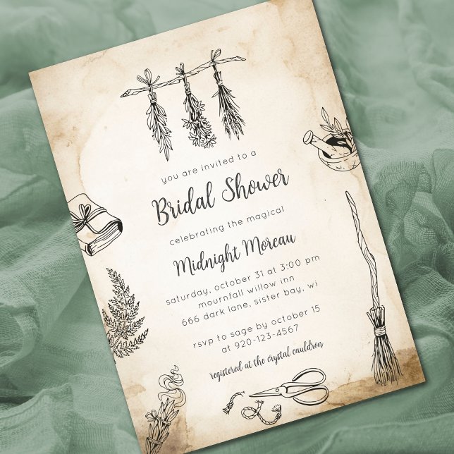 Witch Bridal Shower Invitation (Creator Uploaded)