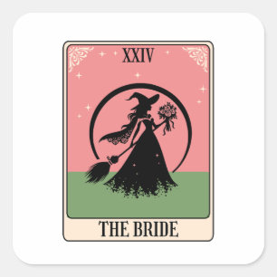 witch bride tarot mystical Bachelorette Party  Square Sticker